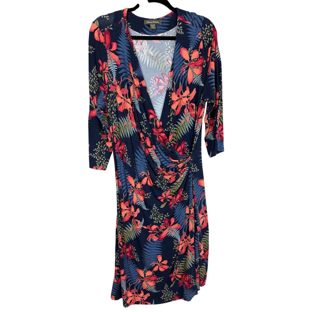 Tommy Bahama Multicolored Floral Wrap Dress Size XL